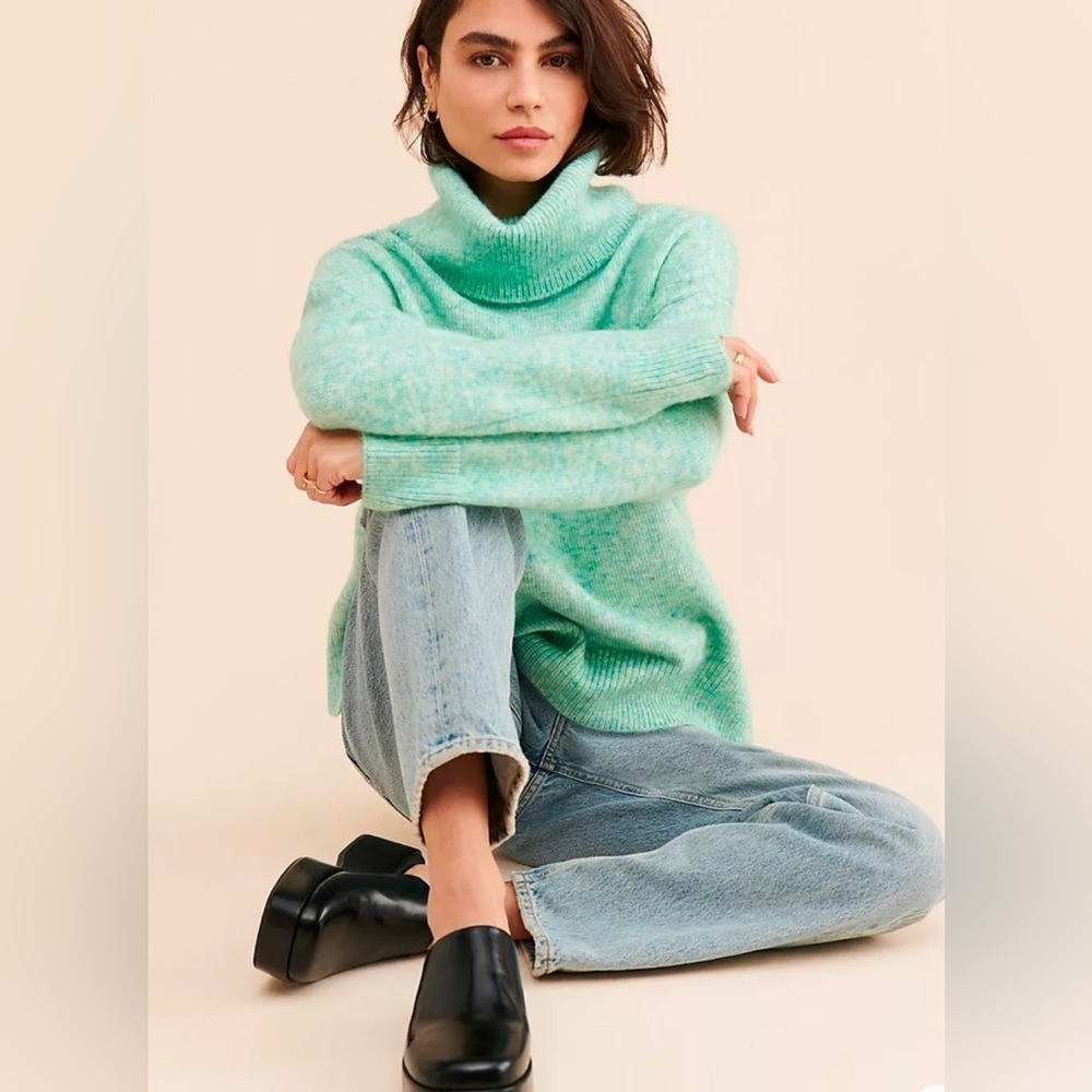 Nwot Find Me Now Jeffery Sweater Pullover Turtleneck Green Sz S Wool Blend $139